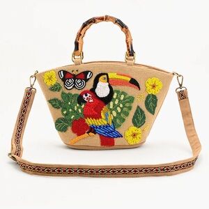 Beaded Toucan Macau Garden Mini Tote